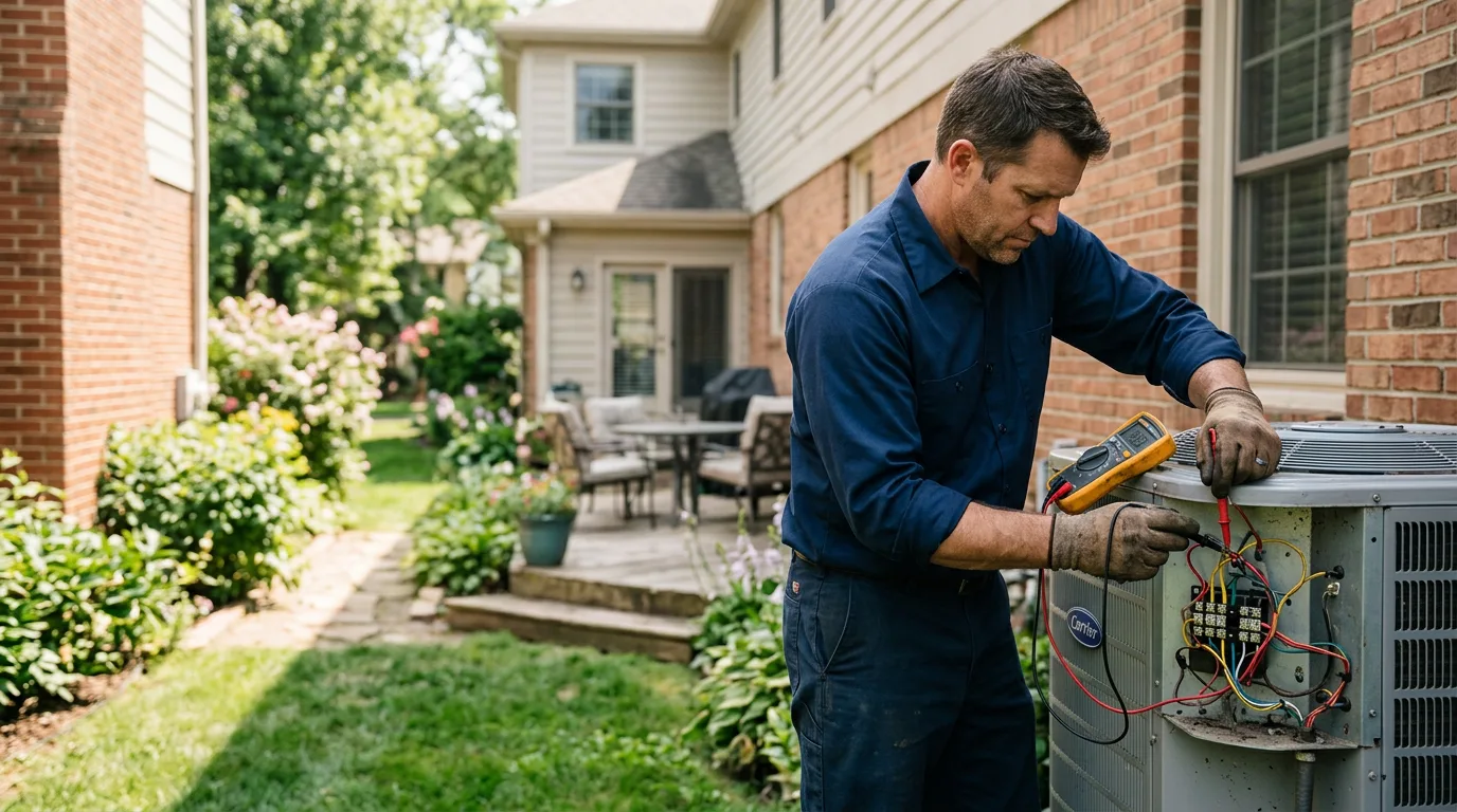 HVAC technician working near Spring City, UT